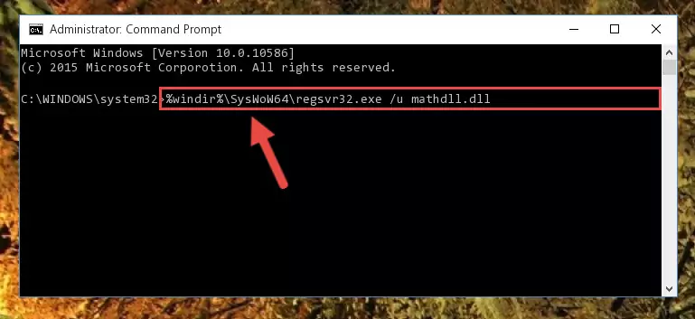 Reregistering the Mathdll.dll file in the system (for 64 Bit)