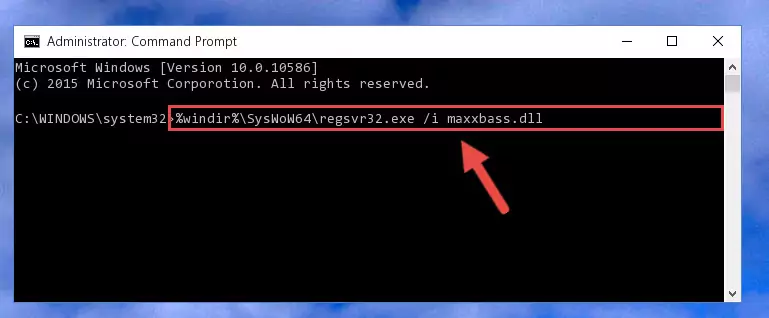Uninstalling the damaged Maxxbass.dll library's registry from the system (for 64 Bit)