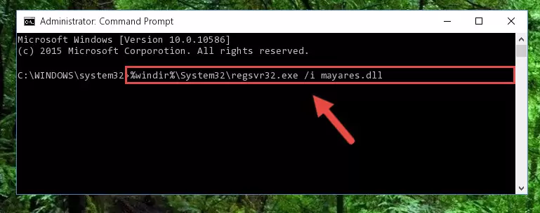 Reregistering the Mayares.dll file in the system (for 64 Bit)