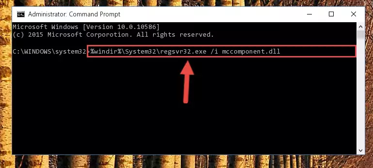 Reregistering the Mccomponent.dll library in the system (for 64 Bit)