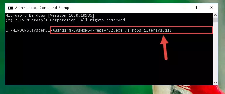 Uninstalling the Mcpsfiltersys.dll file's broken registry from the Registry Editor (for 64 Bit)
