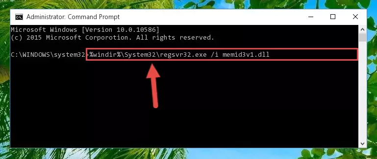 Cleaning the problematic registry of the Memid3v1.dll library from the Windows Registry Editor