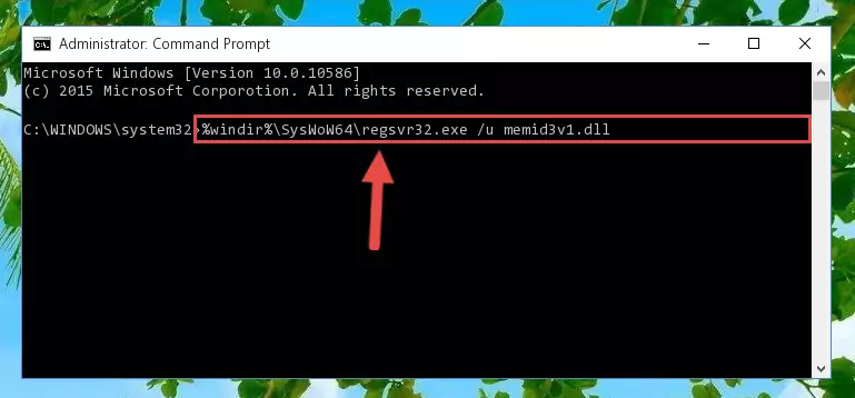 Reregistering the Memid3v1.dll library in the system (for 64 Bit)
