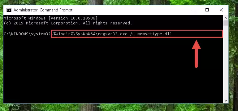 Creating a new registry for the Memsettype.dll library