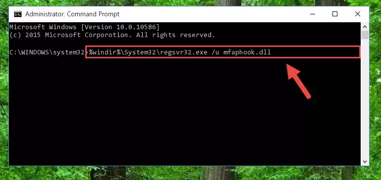 Creating a new registry for the Mfaphook.dll file in the Windows Registry Editor
