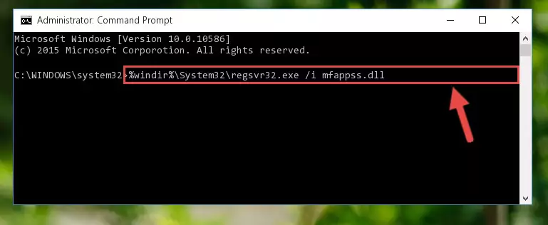 Uninstalling the Mfappss.dll file from the system registry