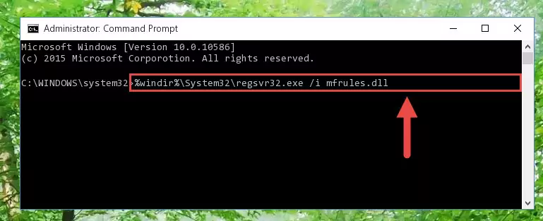 Cleaning the problematic registry of the Mfrules.dll file from the Windows Registry Editor