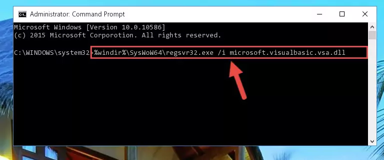 Deleting the damaged registry of the Microsoft.visualbasic.vsa.dll