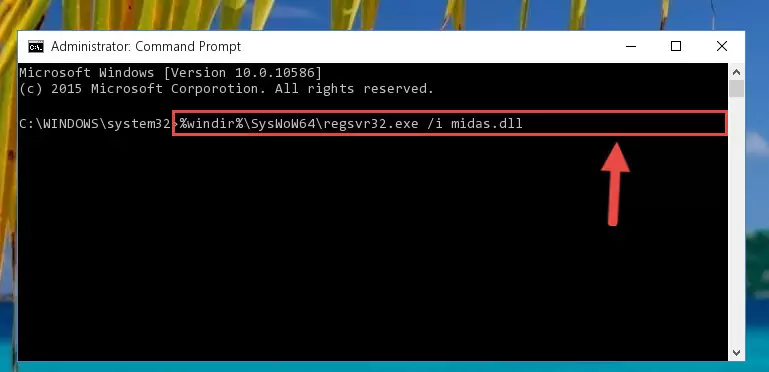 Uninstalling the Midas.dll file's broken registry from the Registry Editor (for 64 Bit)