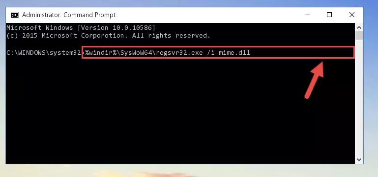 Uninstalling the damaged Mime.dll library's registry from the system (for 64 Bit)
