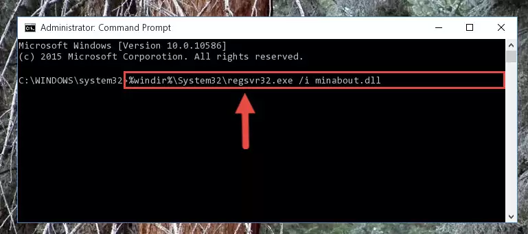 Uninstalling the Minabout.dll file from the system registry