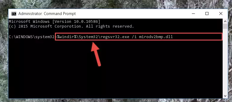 Uninstalling the Mirodv2bmp.dll library from the system registry