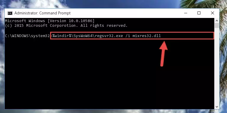 Deleting the Mixres32.dll library's problematic registry in the Windows Registry Editor