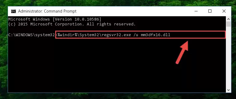 Extracting the Mm3dfx16.dll file from the .zip file