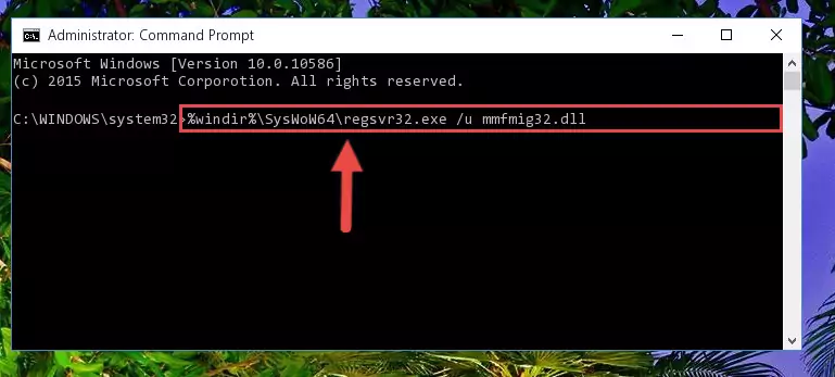 Reregistering the Mmfmig32.dll library in the system