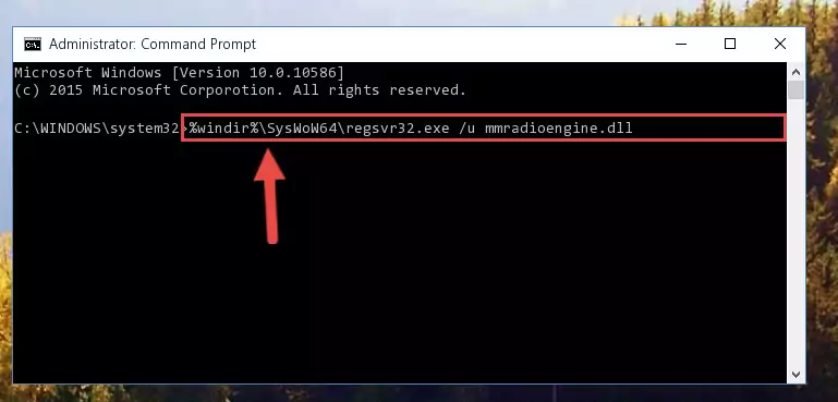 Creating a new registry for the Mmradioengine.dll file in the Windows Registry Editor