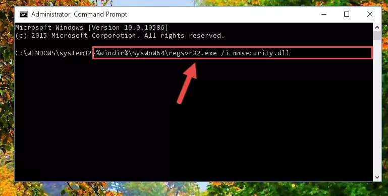 Deleting the damaged registry of the Mmsecurity.dll