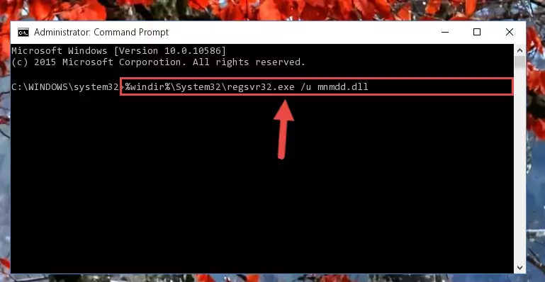 Extracting the Mnmdd.dll file from the .zip file