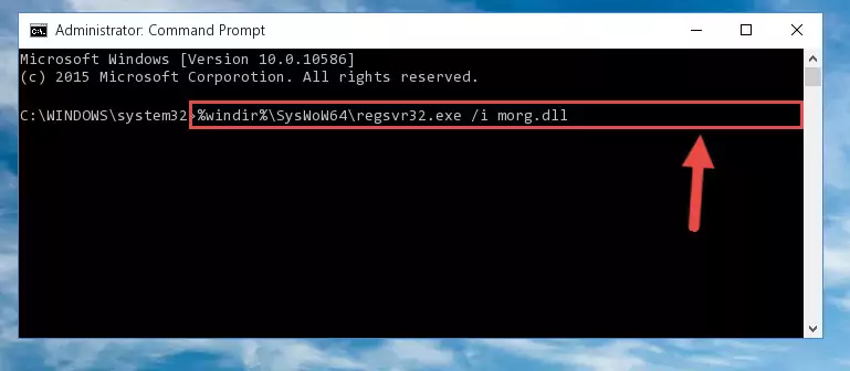 Cleaning the problematic registry of the Morg.dll file from the Windows Registry Editor