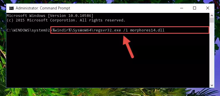 Uninstalling the broken registry of the Morphores14.dll file from the Windows Registry Editor (for 64 Bit)