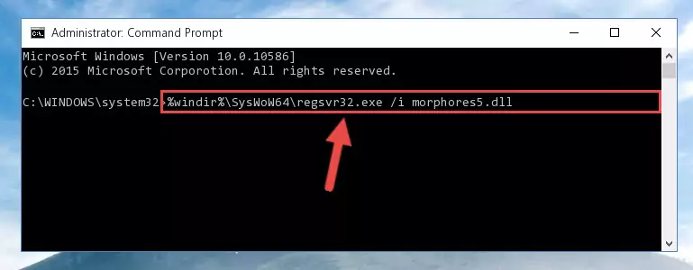 Uninstalling the Morphores5.dll library from the system registry