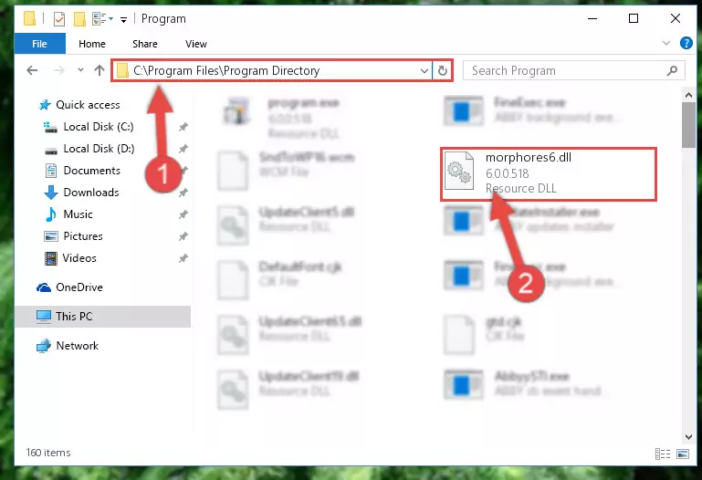 Uninstalling the broken registry of the Morphores6.dll library from the Windows Registry Editor (for 64 Bit)