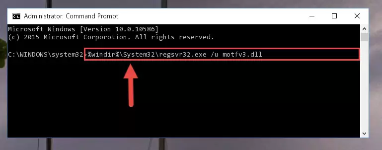 Creating a new registry for the Motfv3.dll file