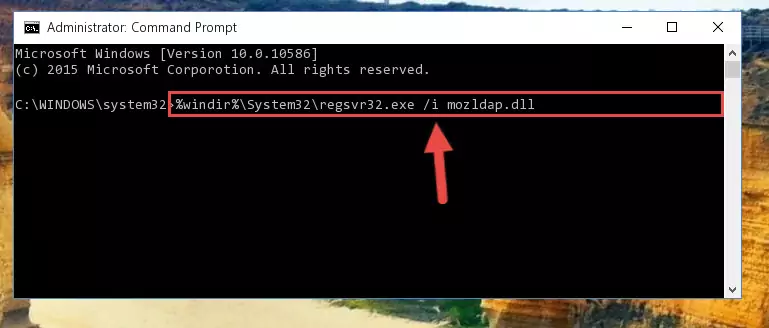 Deleting the damaged registry of the Mozldap.dll