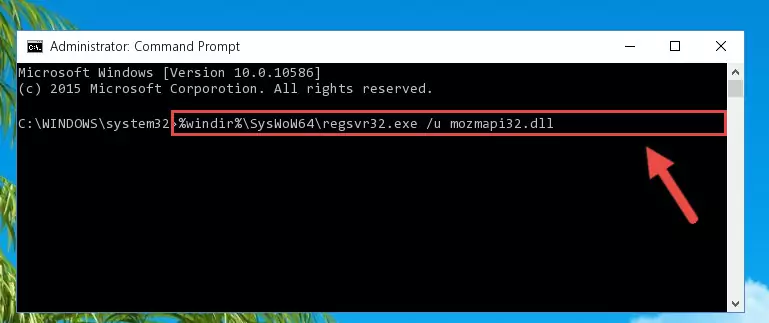 Creating a new registry for the Mozmapi32.dll file in the Windows Registry Editor
