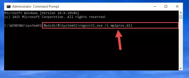 Cleaning the problematic registry of the Mp2prov.dll library from the Windows Registry Editor