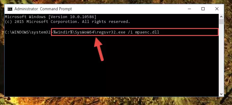 Uninstalling the Mpaenc.dll library's broken registry from the Registry Editor (for 64 Bit)