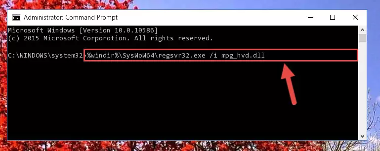 Cleaning the problematic registry of the Mpg_hvd.dll file from the Windows Registry Editor
