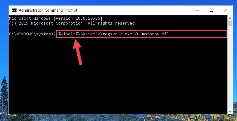 Extracting the Mprprov.dll file from the .zip file