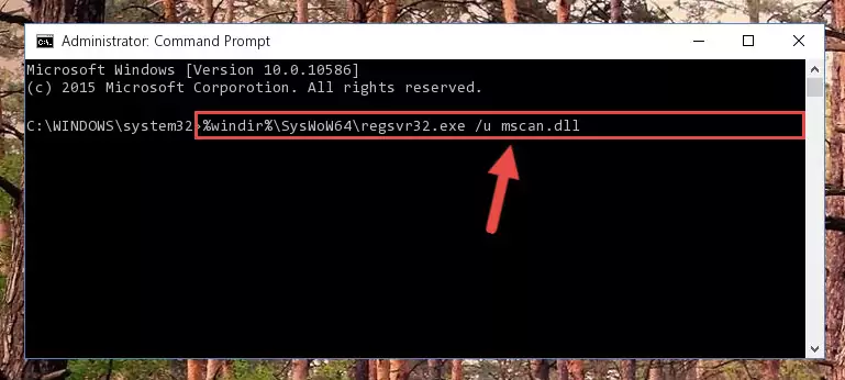 Creating a new registry for the Mscan.dll file