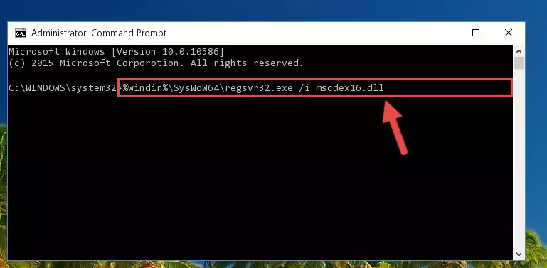 Deleting the Mscdex16.dll library's problematic registry in the Windows Registry Editor