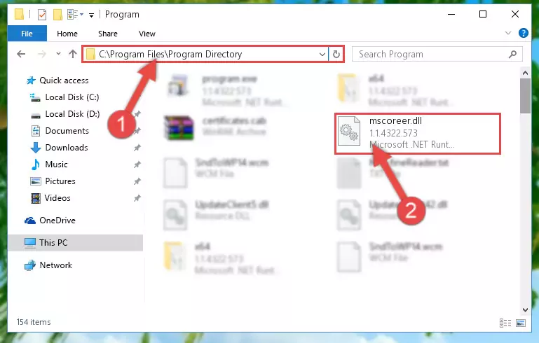 Uninstalling the broken registry of the Mscoreer.dll library from the Windows Registry Editor (for 64 Bit)