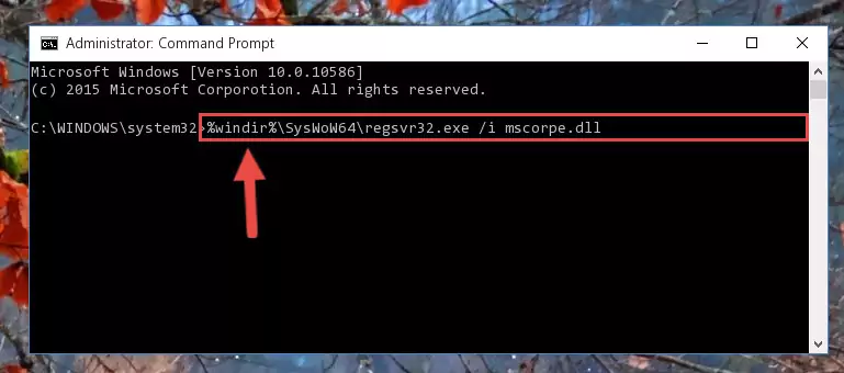 Uninstalling the broken registry of the Mscorpe.dll file from the Windows Registry Editor (for 64 Bit)