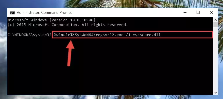 Uninstalling the broken registry of the Mscscore.dll file from the Windows Registry Editor (for 64 Bit)