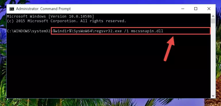 Uninstalling the broken registry of the Mscssnapin.dll file from the Windows Registry Editor (for 64 Bit)
