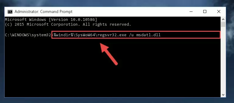 Creating a new registry for the Msdatl.dll file