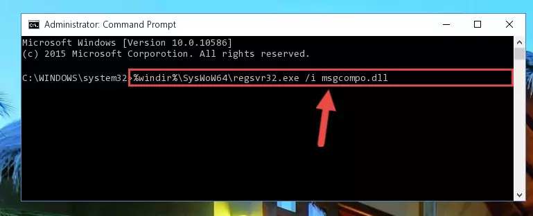Uninstalling the Msgcompo.dll library from the system registry