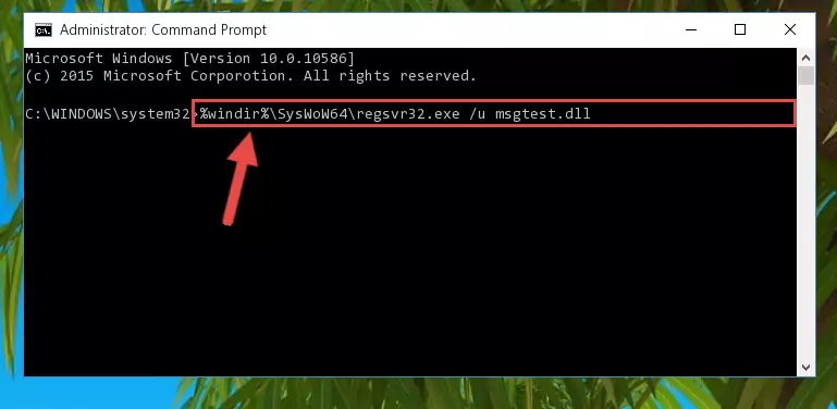 Making a clean registry for the Msgtest.dll file in Regedit (Windows Registry Editor)