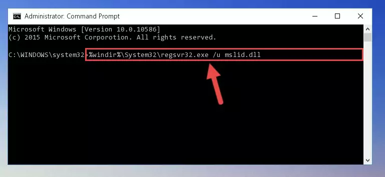 Creating a new registry for the Mslid.dll file