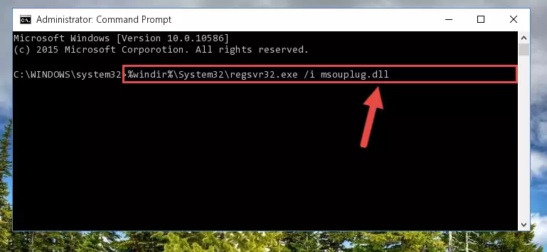 Uninstalling the Msouplug.dll library from the system registry