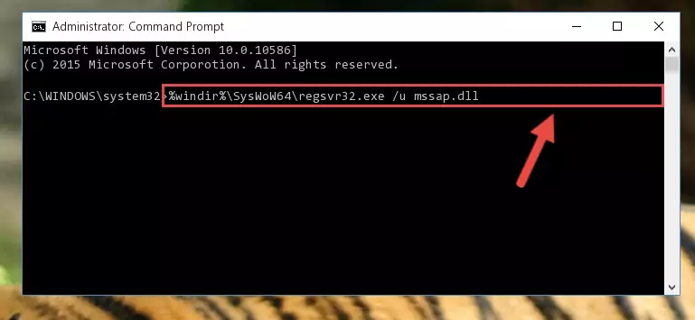 Reregistering the Mssap.dll file in the system (for 64 Bit)