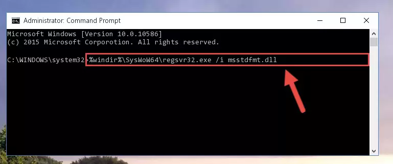 Uninstalling the Msstdfmt.dll file from the system registry
