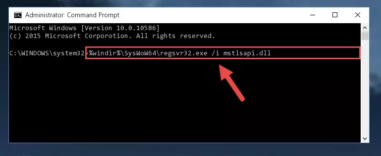 Uninstalling the broken registry of the Mstlsapi.dll file from the Windows Registry Editor (for 64 Bit)