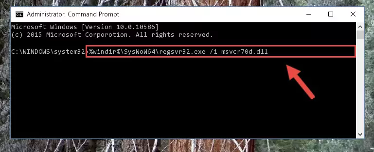 Cleaning the problematic registry of the Msvcr70d.dll library from the Windows Registry Editor