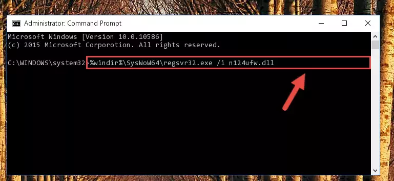 Deleting the damaged registry of the N124ufw.dll
