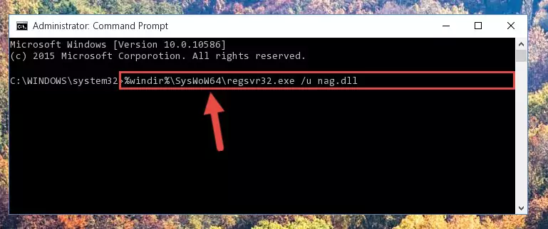 Creating a new registry for the Nag.dll library in the Windows Registry Editor
